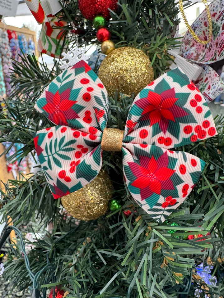 Poinsettia Hair Bow