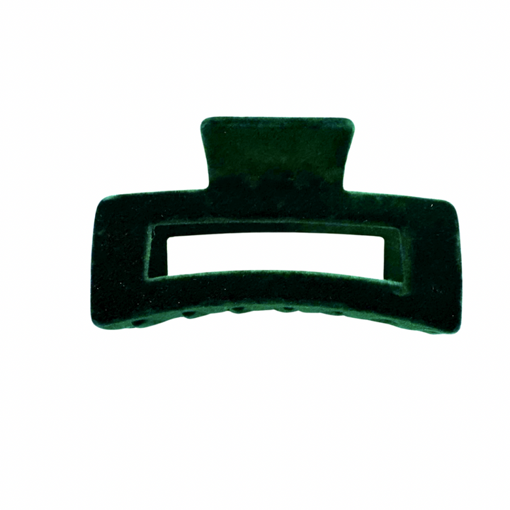 Velvet Rectangle Claw Clips