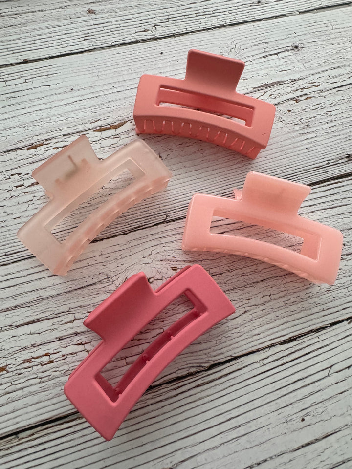 Matte Rectangle Claw Clips