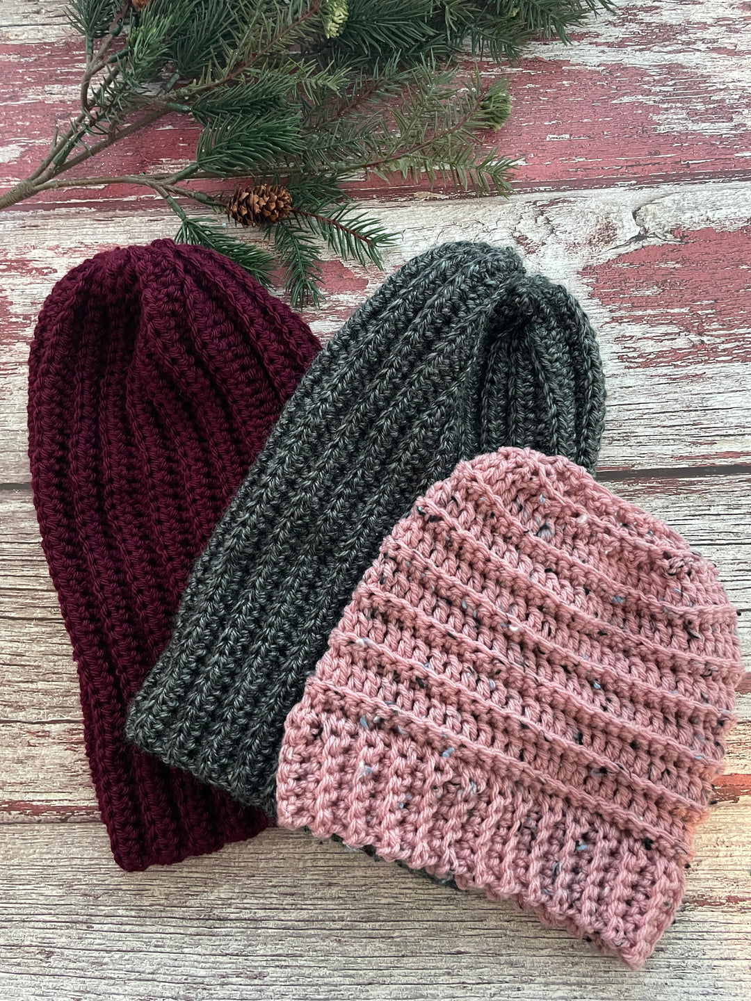 Burgundy Ribbed Toque